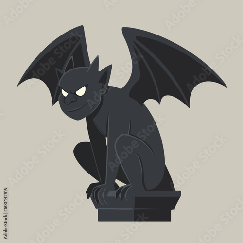 Gargoyle Perched on a Ledge Watching Over the City