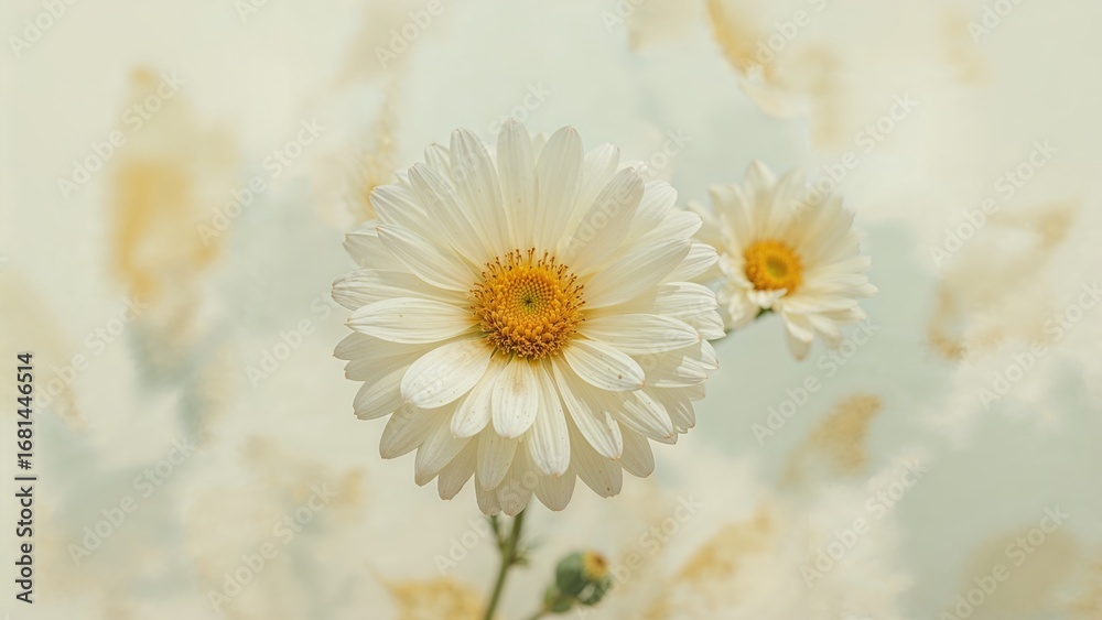 Obraz premium Close-up of a pale yellow blossom with a soft, blurred backdrop