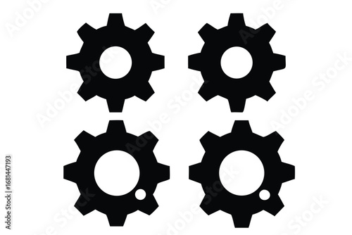 3D Settings Gear Icon Illustration