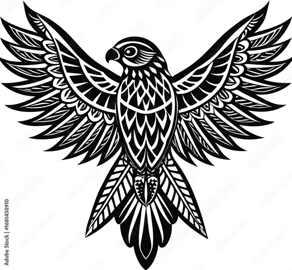Obraz premium eagle tattoo vector