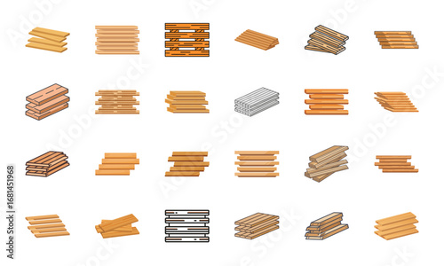 Construction and Building Icons Set – Architecture Tools, Engineering Equipment, Construction Site, Crane, Safety Helmet, Concrete Mixer, Bulldozer, Power Drill, Saw, Hammer, Ruler, Paint Roller, Wood