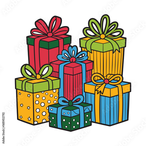Gift Boxes Clipart – Celebration Presents Vector Illustration