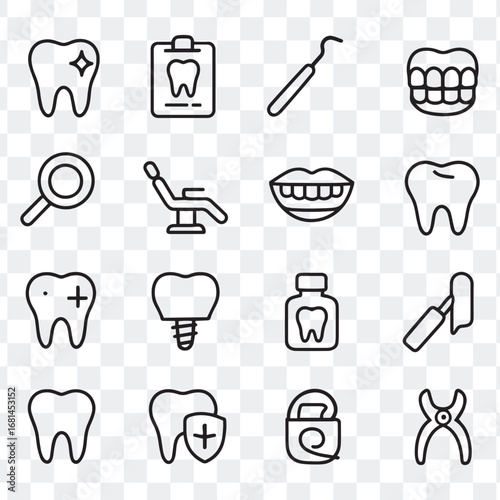 Modern Dental Care and Stomatology Icons