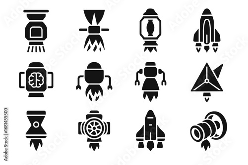 Core drive vector shuttle icon ai interstellar icons engine robotic space