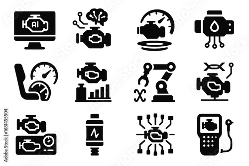 System adaptive digital icon torque engine sensor vector distribution control smart
