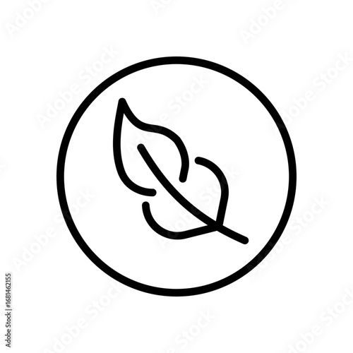 Fabric with feather filler outline icon. Comfort structure, less weight, light or soft provides comfort. Line vector illustration isolated on white background.