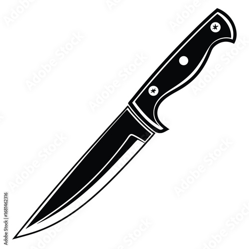 knife on white background