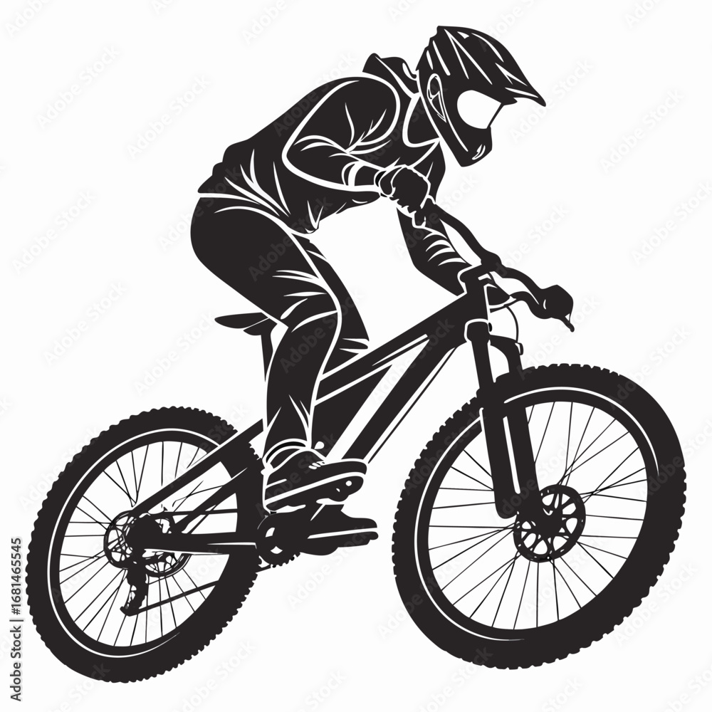 Naklejka premium bike rider silhouette