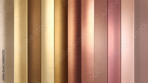 Abstract metallic color swatches