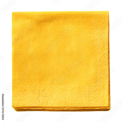 One bright yellow napkin