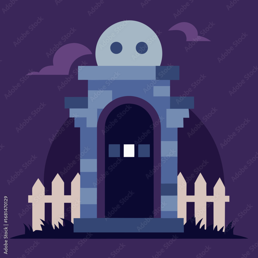 Fototapeta premium illustration of a cemetery