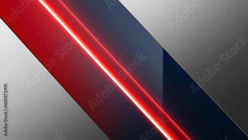 Dynamic diagonal gradient in glass texture, shifting from bright red into dark navy, enhanced by a glowing ripple light effect, evoking a sleek and modern futuristic finish