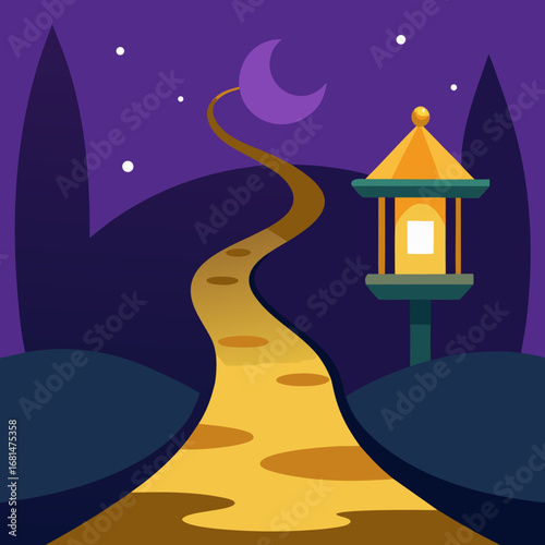 house and moon