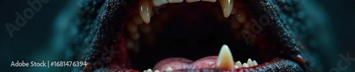 Close-up of a ravenous, gaping maw, symbolizing insatiable hunger and greed; a dark, textured depiction of voracious appetite ,  starved,  insatiable,  wide