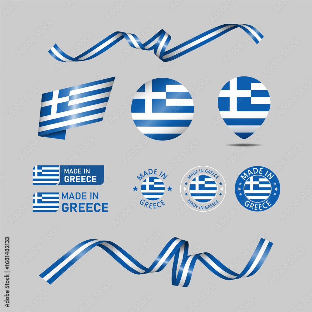 Obraz premium greece flags mega set