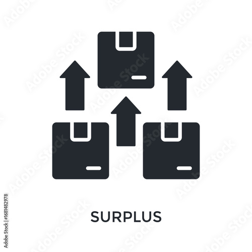 Surplus Icon Glyph Style. Vector Illustration For Graphic Design