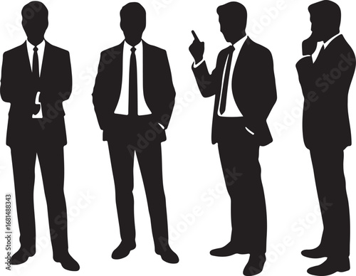 set of parkour silhouettes on white background