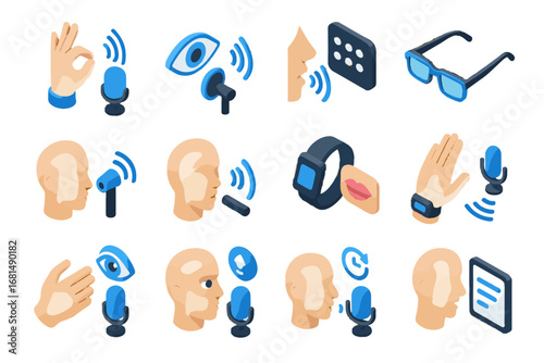 Speech translator amplifier vector ai eye icon to voice language simplified