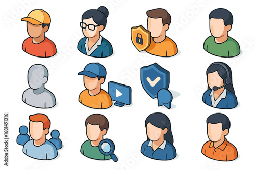 Icon roles guest creator vector parent edtech admin avatar content icons badge