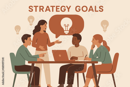 Collaborative brainstorming session with diverse team in modern office