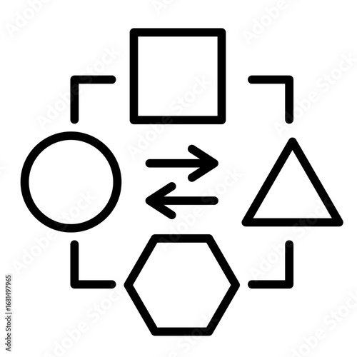 Transform  Icon Set Multiple Style Collection