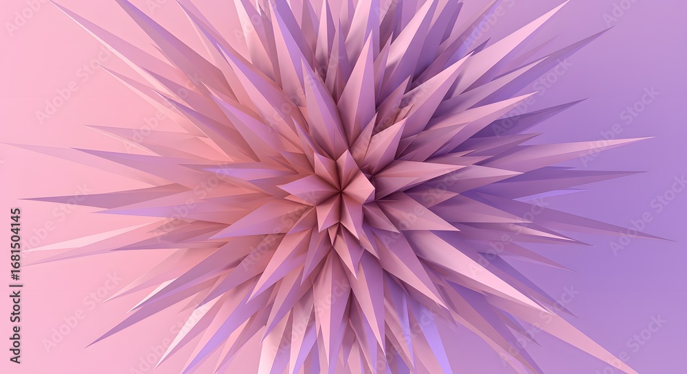 Obraz premium Abstract Geometric Crystal Background with Pink and Purple Gradient