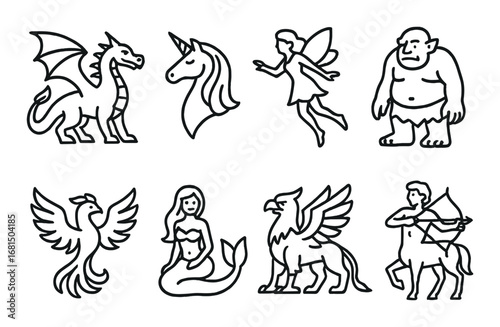 Sea creatures: dolphin, turtle, crab, starfish, jellyfish, seahorse, fish, coral icons