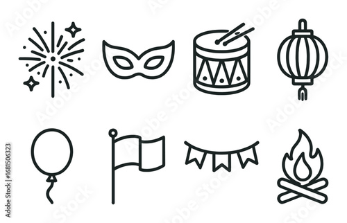 Medical icons: stethoscope, syringe, medicine bottle, thermometer, bandages, first aid kit, crutches, face mask