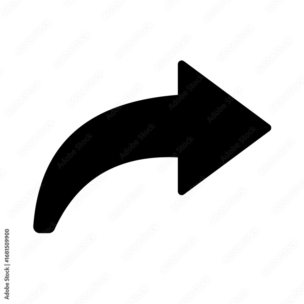 Naklejka premium Share, reply arrow - flat vector icon