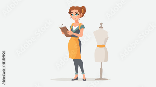Fashion designer planning new collection