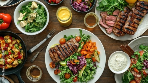 Wallpaper Mural Delicious meal, colorful dishes Torontodigital.ca