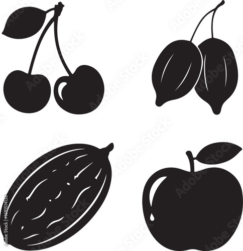 Cherries almonds apple fruit food