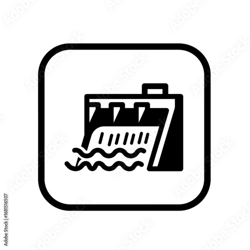 Hydroelectric Dam Illustration: An illustration of a hydroelectric dam, symbolizing the harnessing of water's power to generate clean energy in an environmental-friendly manner.