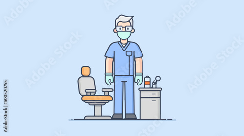 Medical professional in healthcare facility