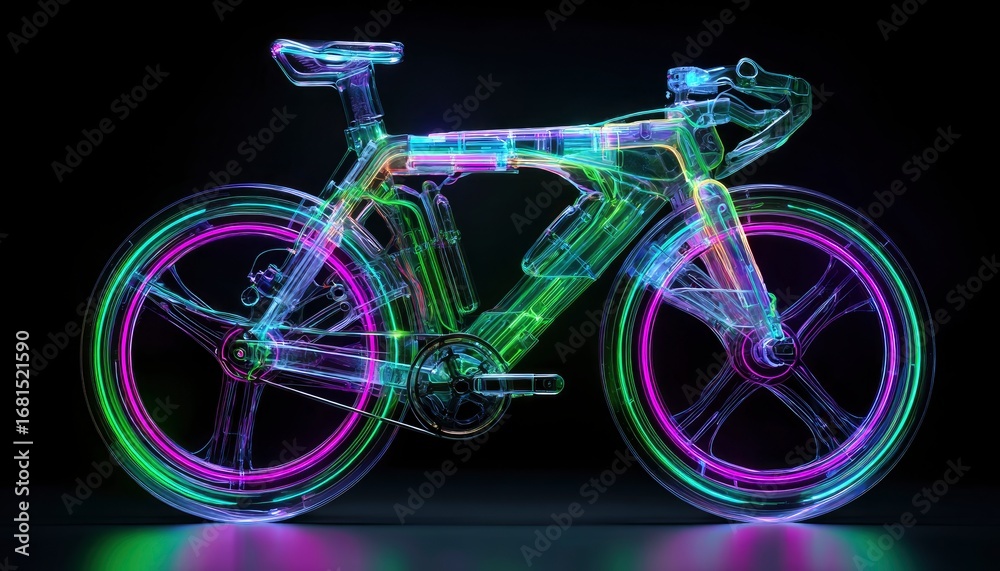 Fototapeta premium AetherCycle The Ghost Bike of Tomorrow