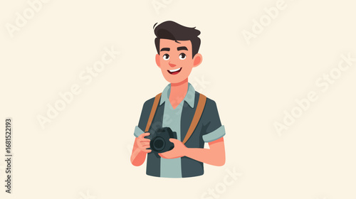 Person holding a camera illustration