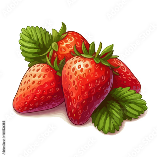 vector illustration of strawberry fruit