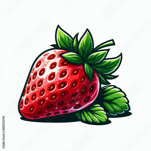 vector illustration of strawberry fruit
