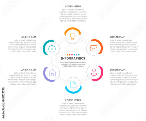 Business Infographic Template – 6 Options
A versatile and modern infographic design featuring six distinct segments. Ideal for presenting business concepts such as workflows, process diagrams.