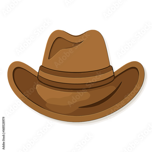 Stylish cowboy hat with vintage western charm on subtle gradient background