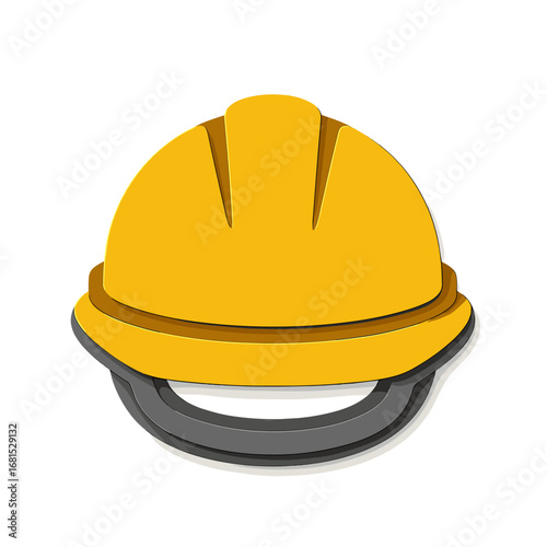 Stylized construction helmet with modern 3d design