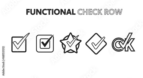 Mastering tasks with modern checkmark icons and symbols on a clean white background for ultimate clarity and efficiency
