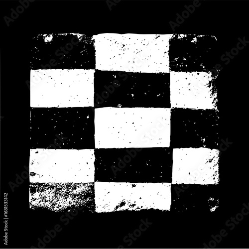 Black and white checkered pattern grunge texture abstract design for background and wallpaper use online 100
