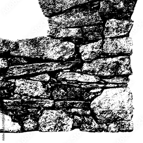 Stone wall texture background vector illustration for graphic design and digital artwork creation use