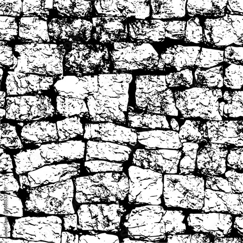 White brick wall background texture seamless pattern stone wall design for architecture and construction use