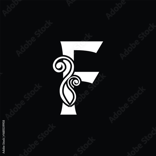 F monogram logo, F letter art, Vintage F monogram, Handcrafted letter F, F monogram template, Custom F typography, F name initial, F graphic design, F type design, Stylish F font, F brand identity,