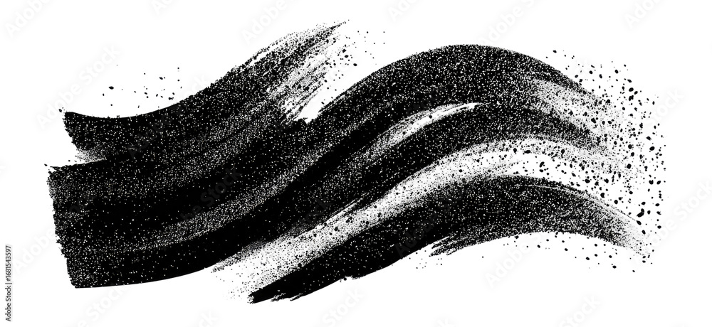 Obraz premium Abstract grayscale textured brush stroke