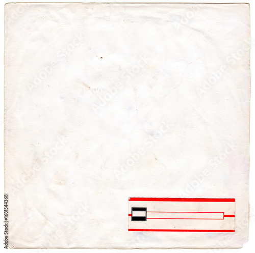 7Inch mit Aufkleber mit Linien in Rot - blanko Hintergrund Layer für Plattenhülle, Scrapbooking oder Collage