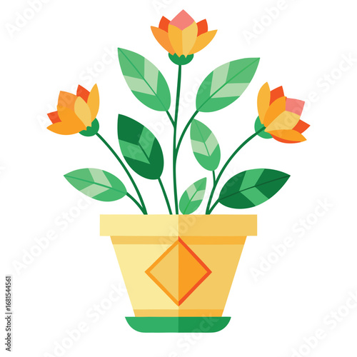 A vibrant bouquet of yellow tulips blossoms in a vase, bringing a touch of spring and natural beauty