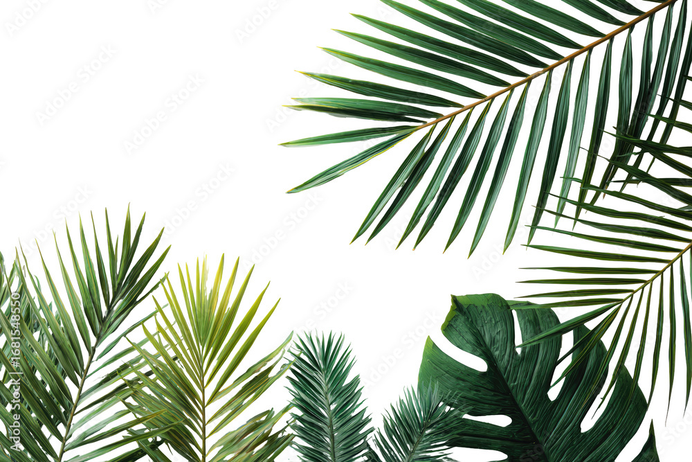 Naklejka premium Tropical foliage close-up
